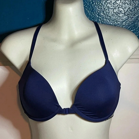 RBX Blue Racerback Padded Bra Size 34C - Picture 1 of 3